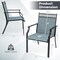 Set of 2 Patio Chairs with Quick Drying Breathable Fabric for All Outdoor Areas